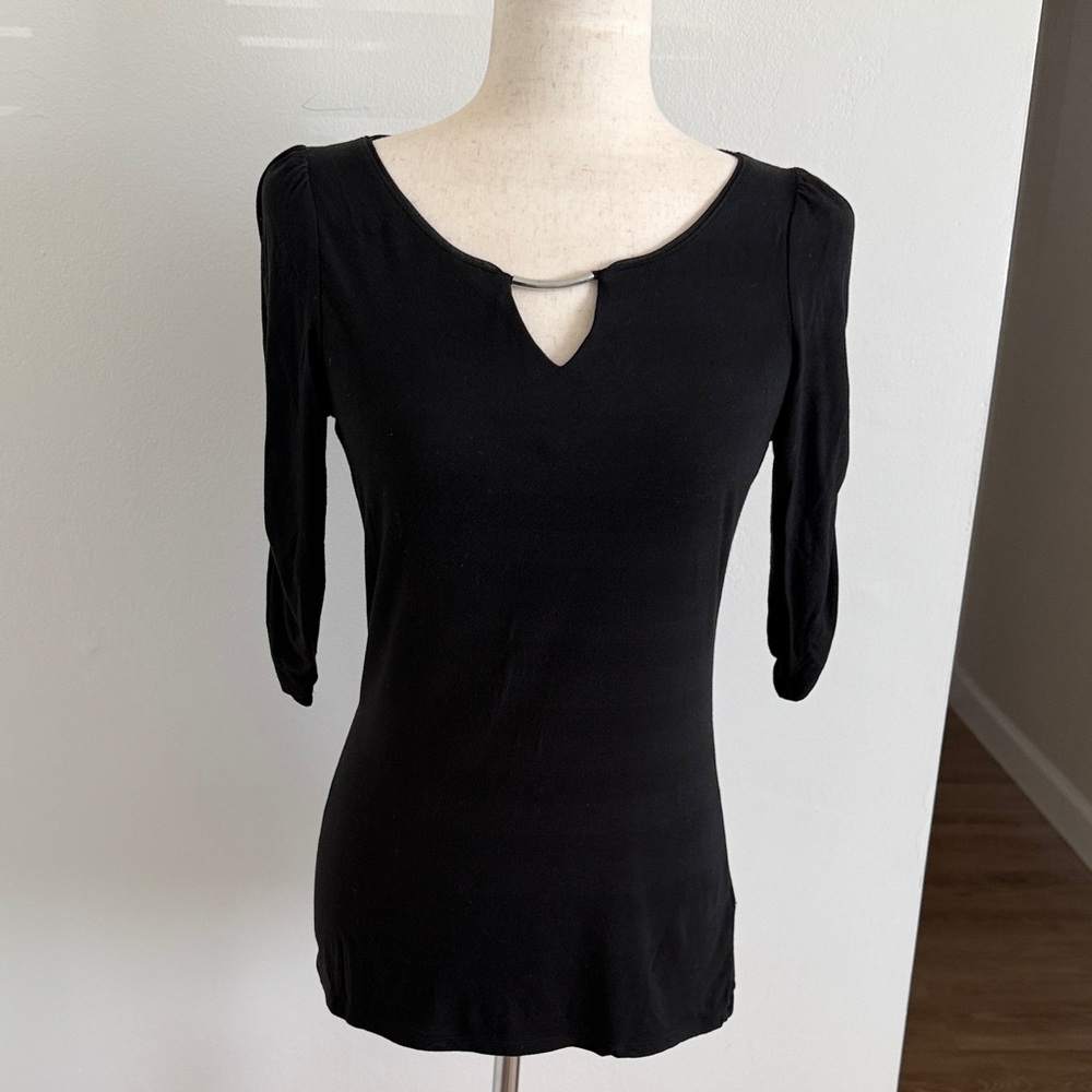 White House Black Market Elegant Black Women's Top